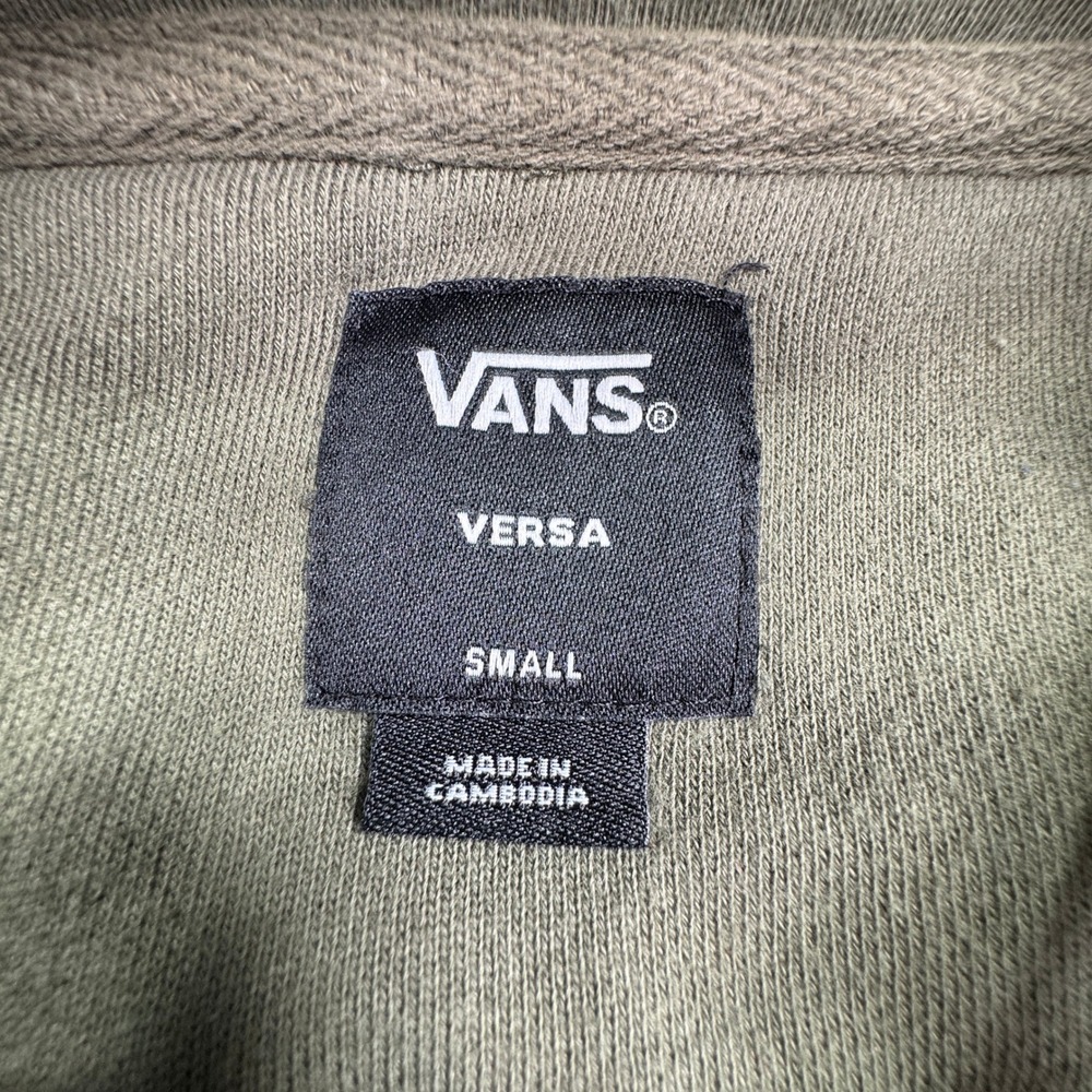Vans Men's Hoodie Versa Graphic Pullover Green Small Skateboard Streetwear - Picture 6 of 7